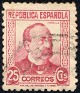 Spain 1934 Characters And Monuments 25 CTS Purple Carmine Edifil 685. Uploaded by Mike-Bell